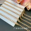 Nova corrente de diamante de cristal unilateral de 4 cm para sapatos, roupas, bolsas, acessórios de adorno de cabeça DIY Atacado