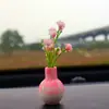 Vaso de Flores Pequeno Estilo Healing Peça de Decoração para Interior de Carro, Planta Verde para Tela do Painel do Carro, Decoração de Carro para Mulheres