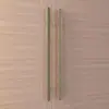 Maçanetas de Porta de Madeira Maciça em Estoque, Maçanetas de Porta de Vidro em Liga de Alumínio Minimalistas, Maçanetas de Porta de Hotel e Escritório Estilo Cobre Antigo
