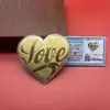 Oro Puro 999 Corazón Pastel Chocolate Regalo Día de San Valentín Caja de Regalo Sorpresa de Un Corazón Alto Gama Romántico Al por Mayor