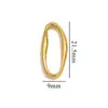 Acero Inoxidable Chapado en Oro de 18K Conectores de Marco Irregulares Anillos Irregulares Lisos Accesorios de Joyería para Hacer Colgantes