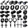 Amazon Pendientes para Hombre y Mujer, Clips para Orejas, Set de Pendientes de Cruz con Circonita, Pendientes Estilo Hip-Hop