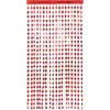 Cortina Decoração Metálica Coração Vermelho 1X2M