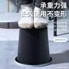 Cubo de basura negro a rayas estilo europeo sala de estar dormitorio cocina inodoro baño oficina sin tapa con anillo de presión papelera