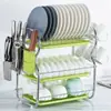 Suporte para Utensílios, Suporte com Bandeja Drenante, Prateleira de Cozinha, Armário Multicamadas de Chão, Suporte para Tigelas e Pratos, Armazenamento e Lavagem