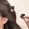 Presilha de cabelo tipo laço estilo coreano para mulheres, mini presilha de garra elegante, presilha de cabelo de princesa fofa, presilha para franja lateral, acessório de cabelo