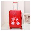 Maleta de Boda, Maleta de Dote para la Novia, Maleta con Ruedas para Viaje de Bodas, Maleta Grande Roja con Contraseña, Par