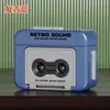 Mini Chaveiro Giratório Luminoso para CD Player Alto-falante Pequeno Alto-falante Portátil Gritando Chaveiro Criativo Engraçado