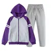 Estudantes do Ensino Médio e Fundamental Primavera e Outono Tops de Uniforme de Beisebol com Capuz Uniformes Escolares Meninos e Meninas Roupas Esportivas Datas Vermelho Azul Marinho Norte e Grande Pertence