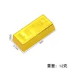 Ladrillo de Oro de Plástico de Simulación Barra de Oro Accesorios Juguete Ladrillo Hueco Electrochapado Decoración Ladrillo Barra de Oro Juguete de Navidad