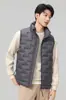 2025 Nuevo Otoño e Invierno Chaleco de Plumas para Hombre y Mujer Cuello Alto Pluma de Pato Blanca Suave, Cómodo, Cálido, Bloqueo de Temperatura, Transpirable, Cortavientos y a Prueba de Frío