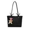 Bolsa tote de ombro casual simples de estilo coreano para atacado de primavera e verão, bolsa de ombro para estudante/trabalhador, combina com tudo