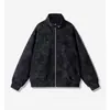Jaqueta retrô, peça de outer wear versátil, estilos combinando para homens e mulheres, corte solto e casual, com zíper, design tie-dye, gola alta, estilo americano, adequada para primavera e outono