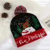 Luces Sombrero de Navidad para Adultos y Niños Sombrero de Navidad Tejido Sombrero Tejido Luminoso Sombrero de Lana Cálido de Papá Noel de Alta Calidad
