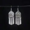 Pendientes de estilo exótico más vendidos, ganchos de oreja clásicos elegantes artísticos vintage, pendientes colgantes de borla de moda huecos versátiles