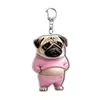 Amazon temu nuevo acrílico plano lindo perro caricatura llavero colgante mochila bolsa