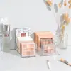 Caja de almacenamiento para paleta de sombras de ojos, estuche de polvera, estante de plástico transparente para rubor de maquillaje, cosméticos, partición acrílica