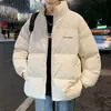 Jaqueta de Algodão Masculina 2026 Inverno Nova Estilo Coreano Gola Alta Solta Casual Jaqueta Acolchoada Quente Casaco de Algodão Roupa Masculina