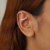 Pendientes Personalizados de Moda Europea y Americana Kaye para Mujer, Ganchos para Oreja, Piercings Corporales, Pasadores Oblicuos Estilo Lóbulo de la Oreja, Juego de Cinco Piezas al por Mayor