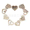 Nuevos Chips de Madera de Paulownia Huecos de Corazón de Madera 2.8cm 10 Tipos Venta al por Mayor para DIY Pared Regalo Decorativos