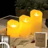Vela Eletrônica Simulada Oscilante Enfeite Decoração de Festa de Natal Vela Recarregável USB-C Luz Ambiente
