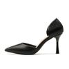 6693C satén hueco tacón de aguja zapatos de tacón alto puntiagudos elegantes zapatos profesionales franceses viajero simple para todo uso Diario mujeres
