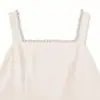 Verano 2025 Nuevo Moda Transfronteriza Europea y Americana Amazon Color Sólido Cuello Redondo Sin Mangas Corte Delgado Diseño Plisado Minifalda