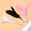 Cabeza de Gato del Fabricante Ventosa Fuerte Palo para Molestar Gatos Alambre de Plumas de Colores Caña Larga Juguete Duradero para Gatos de Autoplacer con Cascabel