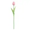Tulipán de Simulación PU Sintético Flor Artificial Soportes Colores Boda Decoración Suave Fábrica de Arte Floral Suministro al por Mayor