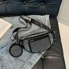 Bolso Brillante con Pedrería de Nuevo Estilo para Mujer 2025, Riñonera Versátil de Moda, Bolso Cruzado Elegante de un Solo Hombro con Pedrería, Neceser de Lujo
