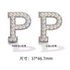 Patches Quentes para Costurar com Letras em Inglês, Acessórios para Joias DIY, Embelezamentos para Roupas, Patches Brancos com Strass e Pérolas Artificiais