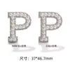 26 Letras do Alfabeto Inglês Patches de Tecido com Pérolas com Adesivo Hot-Fix Acessórios de Roupa DIY Patches com Padrão Perfurados a Quente Acessórios para Chapéu Atacado