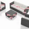 Juego de Sofá de Ratán para Sala de Estar, Balcón de Apartamento Pequeño, Silla de Ratán de Ocio, Mesa de Café para Patio Exterior, Muebles Impermeables para Exteriores