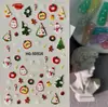 Pegatinas Originales de Navidad 5D en Relieve, Lote Mixto Variado Pegatinas para Uñas de Oso Navideño 3D Hombre de Jengibre Modelo Hg