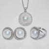 Aretes de Nácar, Aretes de Perla Redonda Brillante, Lote de Suministro en Vivo