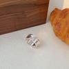 Anillo de amor con piedra de plata esterlina S925 Holdup, anillo único de moda para mujer, apertura de alta gama con sentido de marea ajustable
