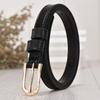 Cinturón de Hebilla de Pin para Mujer de Cuero Sintético del Fabricante, Cinturón Delgado Dulce Estilo Coreano para Vestidos, Cinturón Delgado Decorativo para Mujer con un Diseño Inspirado en Chanel