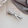 Estilo coreano Sweet Cool Hot Girl prata Bow Hairpin Ins Niche High-grade Sense Hairpin Love Alto-elástico Cabelo Corda Headwear