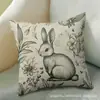 Funda de Almohada de Conejo de Venta Caliente Transfronteriza, Funda de Almohada de Animal Linda y Adorable, Funda de Cojín Decorativa para Dormitorio Hogar Sofá Venta al por Mayor