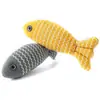 Juguete de Lino con Hierba Gatera en Forma de Pez, Juguete Interactivo para Masticar para Gatos