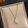 Colar Personalizado Empilhado Cruzado Sol e Lua Anel Aberto Conjunto de Anéis Design Sol e Lua Brilham Juntos para Mulheres com Diamantes