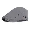 Gorra Retro Tachonada Estilo Coreano de Nicho para Mujer, Delgada para Sol de Primavera y Verano, Boina de Moda Estilo Japonés