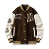 Jaqueta de Marca Tendência Masculina Primavera e Outono Novas Roupas para Casal Conjunto de Baseball Solto Estilo Americano Jaqueta Bordada Tendência Retrô para Meninos