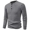 Venda Quente 2026 Suéter Masculino Tricô Transfronteiriço Outono Inverno Novo Padrão Torcido Moda Solto Gola V Camisa Versátil Camada Base