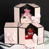 Urso de Flor Preservada Caixa de Joias Dia do Professor Natal Aniversário Presente de Pedido de Casamento Amazon Caixa de Presente de Flor Preservada
