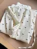 Pantalones Casuales de Pierna Ancha con Estampado de Lazo para Mujer Verano Delgados Talla Grande mm Gordo Holgados Look Adelgazante Estilo Coreano Drapeados Rectos