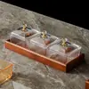 Caja de plástico para almacenar frutos secos, charola casera dividida para snacks, salón de belleza, bar, caja comercial para snacks y dulces para presentación