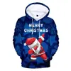 Sudadera Unisex con Estampado 3D Divertido de Santa Claus y Patrón Navideño, Directo del Fabricante