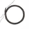 Cuentas de obsidiana con superficie de corte de piedra negra natural, cuentas facetadas, horquilla para el cabello, borla, cadena de clavícula, joyería al por mayor