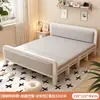 Cama plegable cama individual adulto simple 1.2 metros hogar cama pequeña 1.5 metros doble cama engrosada dormitorio tablero duro cama de arte en hierro